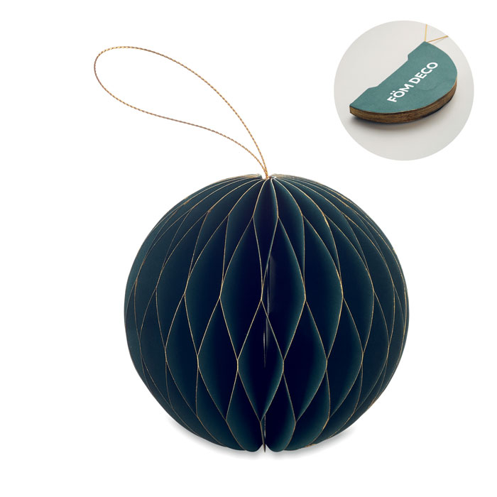 Décoration de Noël en papier pliable à personnaliser Harmobauble Vert 